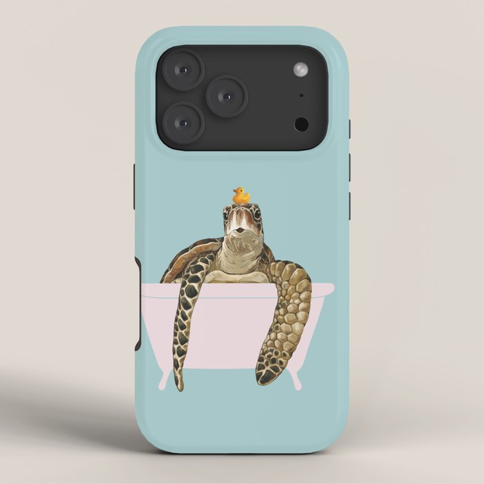Sea Turtle in Bathtub iPhone Case Gallery Image 3
