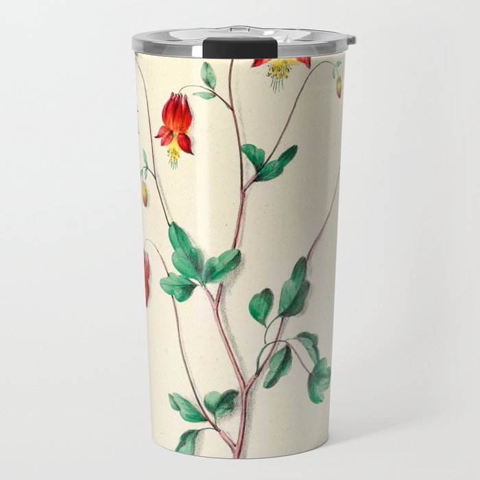  Wild Columbine by Clarissa Munger Badger, 1859 (benefitting The Nature Conservancy) Travel Mug Gallery Image 1