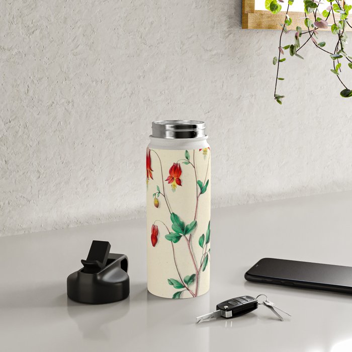  Wild Columbine by Clarissa Munger Badger, 1859 (benefitting The Nature Conservancy) Water Bottle Gallery Image 4