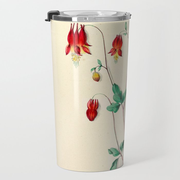  Wild Columbine by Clarissa Munger Badger, 1859 (benefitting The Nature Conservancy) Travel Mug Gallery Image 3