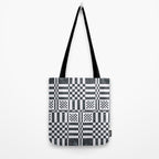 Structured Lines Grid Tote Bag Gallery Image 2