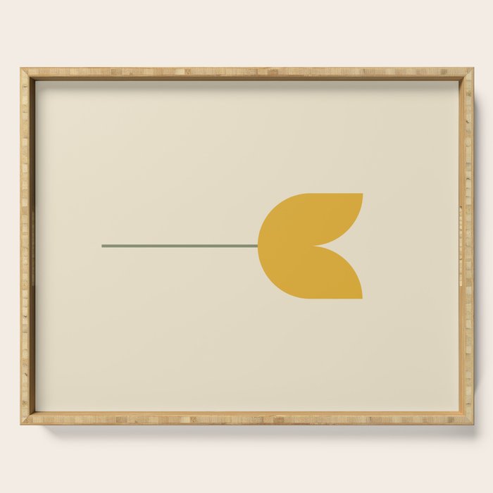 Vintage Tulip Minimalism - Yellow Serving Tray Gallery Image 1