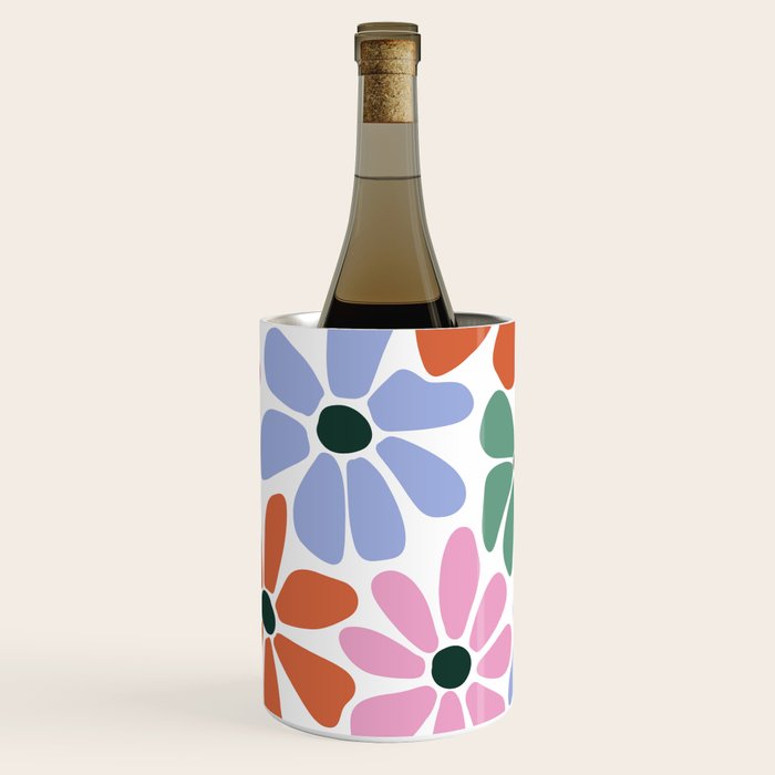 Christmas Retro Floral  Wine Chiller Gallery Image 1