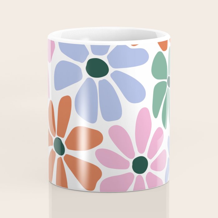 Christmas Retro Floral  Coffee Mug Gallery Image 4