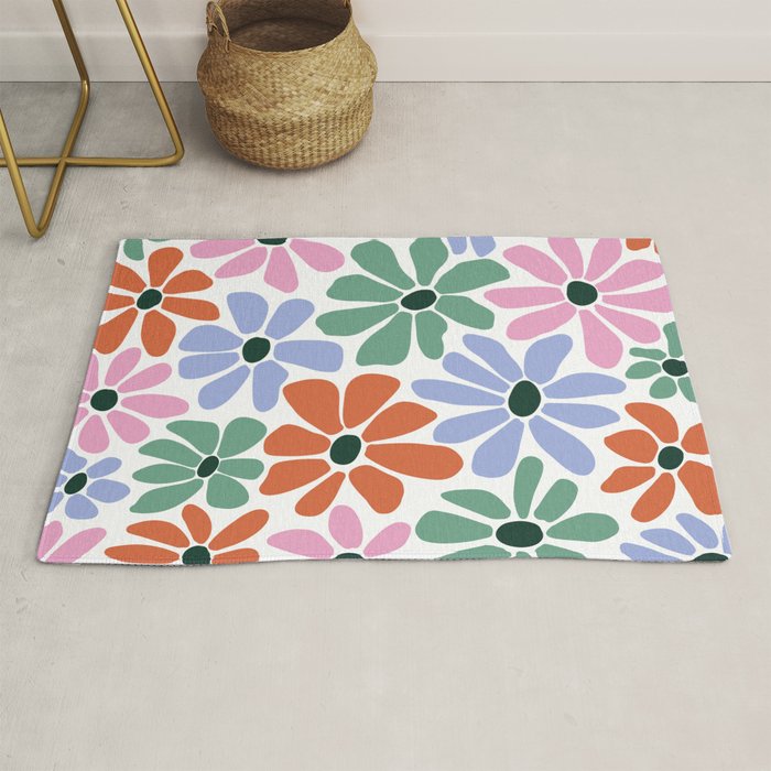 Christmas Retro Floral  Rug Gallery Image 1