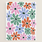 Christmas Retro Floral  Jigsaw Puzzle Gallery Image 1
