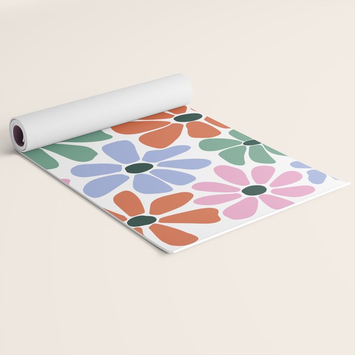 Christmas Retro Floral  Yoga Mat Gallery Image 2