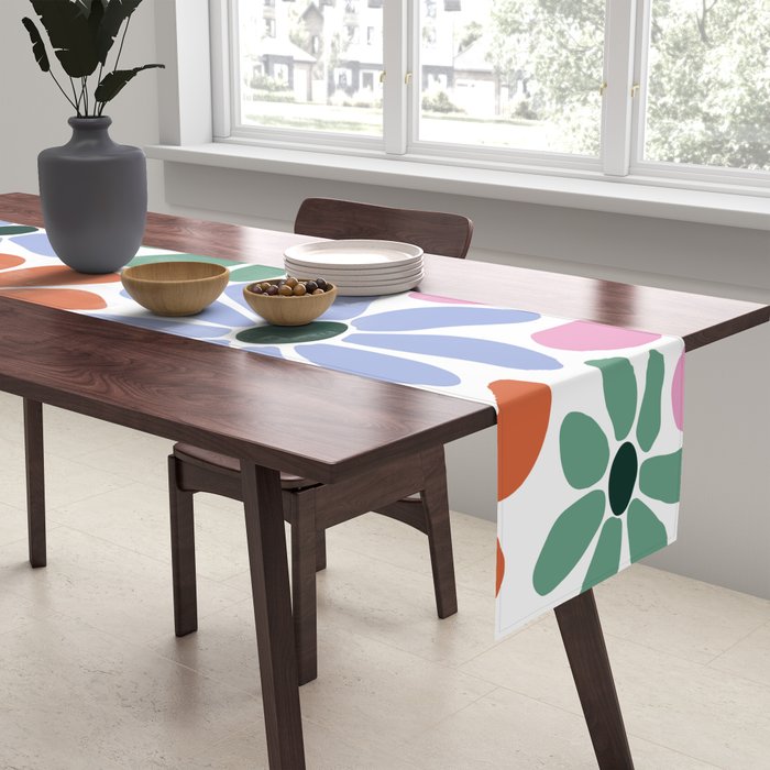 Christmas Retro Floral  Table Runner Gallery Image 2