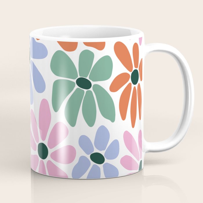 Christmas Retro Floral  Coffee Mug Gallery Image 1