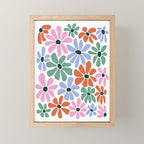 Christmas Retro Floral  Mini Art Print Gallery Image 1