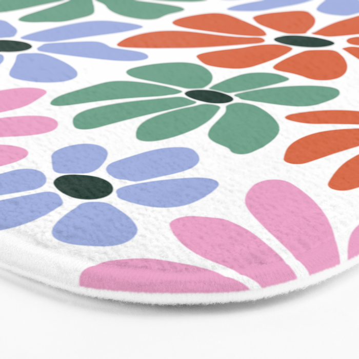 Christmas Retro Floral  Bath Mat Gallery Image 3