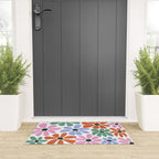 Christmas Retro Floral  Welcome Mat Gallery Image 3