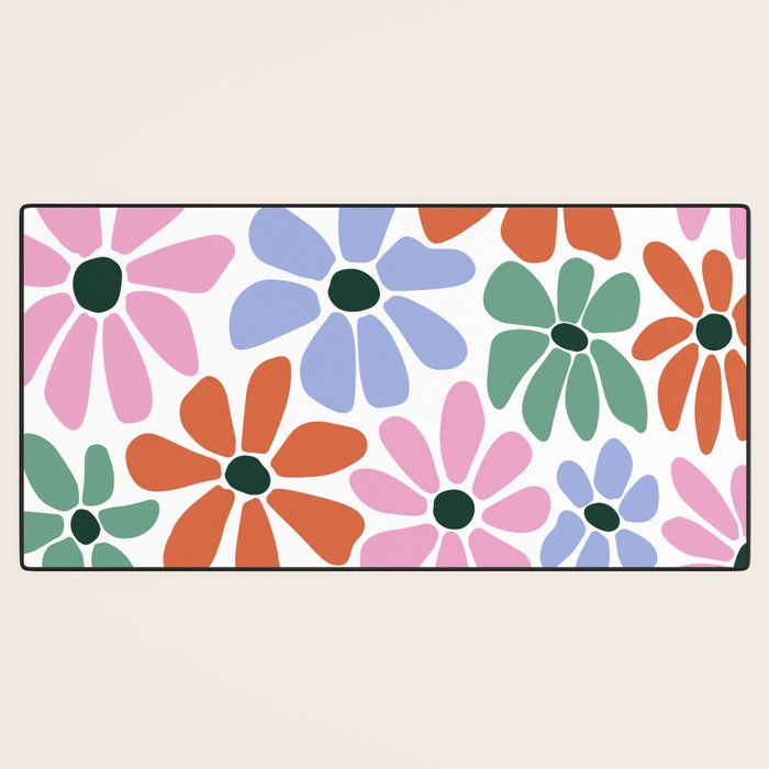 Christmas Retro Floral  Desk Mat Gallery Image 3