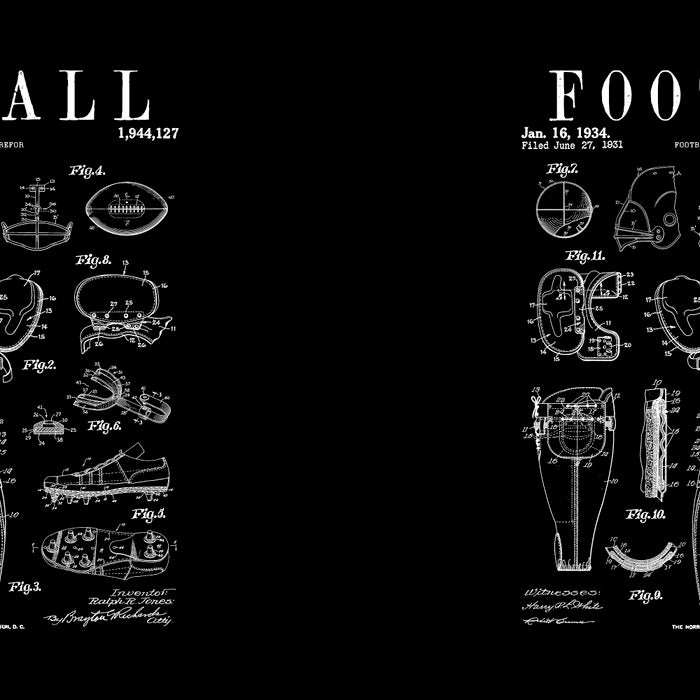 American Football Old Vintage Patent Drawing Print Coffee Mug Gallery Image 2