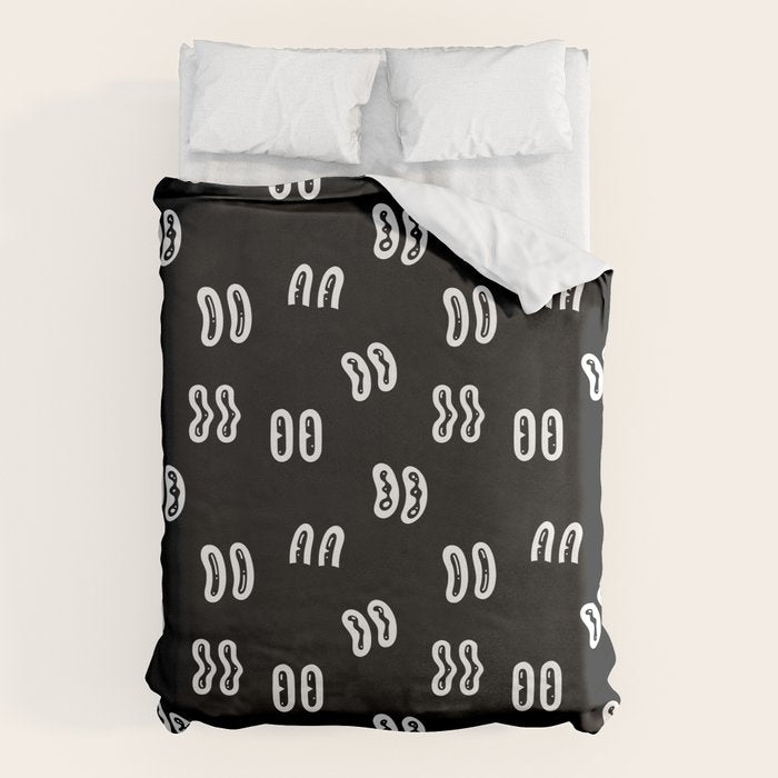 Vintage eye cartoon pattern Duvet Cover Gallery Image 6