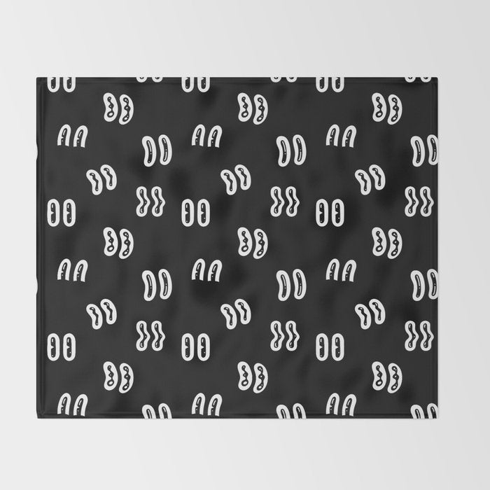 Vintage eye cartoon pattern Throw Blanket Gallery Image 2