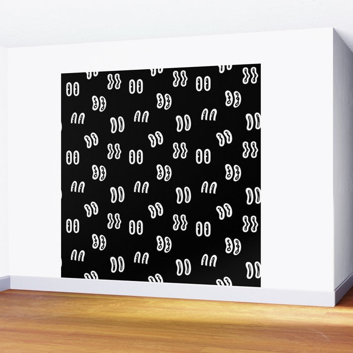 Vintage eye cartoon pattern Wall Mural Gallery Image 2