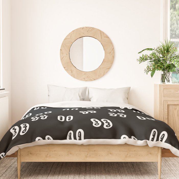 Vintage eye cartoon pattern Duvet Cover Gallery Image 3