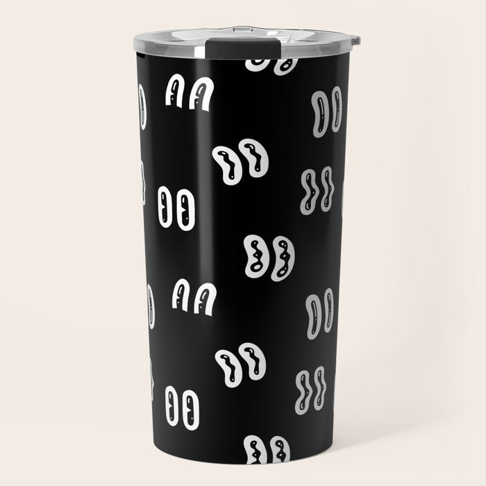 Vintage eye cartoon pattern Travel Mug Gallery Image 1