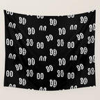 Vintage eye cartoon pattern Wall Tapestry Gallery Image 4