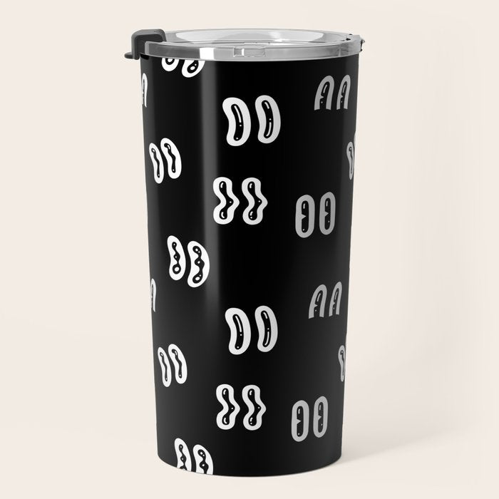 Vintage eye cartoon pattern Travel Mug Gallery Image 3