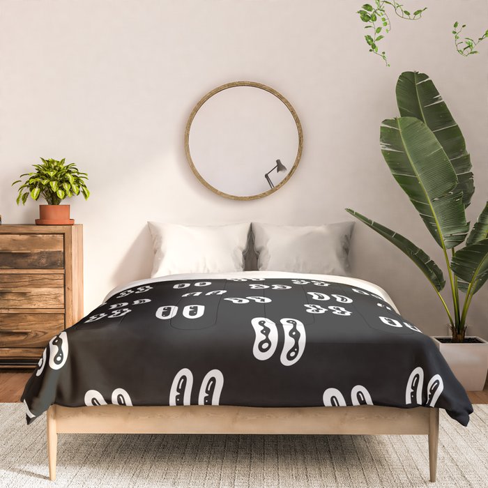 Vintage eye cartoon pattern Comforter Gallery Image 3