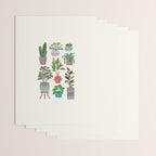 Art print of love for plants on a Ivory background Wrapping Paper Gallery Image 3