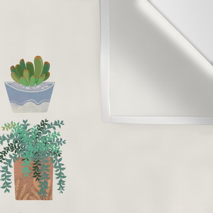 Art print of love for plants on a Ivory background Wall Tapestry Gallery Image 3