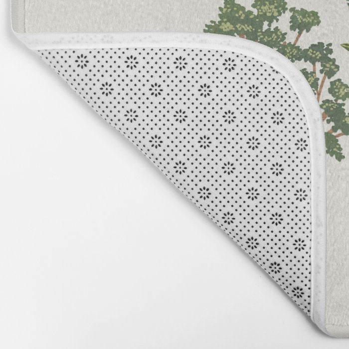 Art print of love for plants on a Ivory background Bath Mat Gallery Image 2