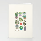 Art print of love for plants on a Ivory background Stationery Card Gallery Image 2