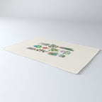 Art print of love for plants on a Ivory background Rug Gallery Image 3