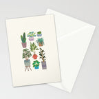 Art print of love for plants on a Ivory background Stationery Card Gallery Image 2