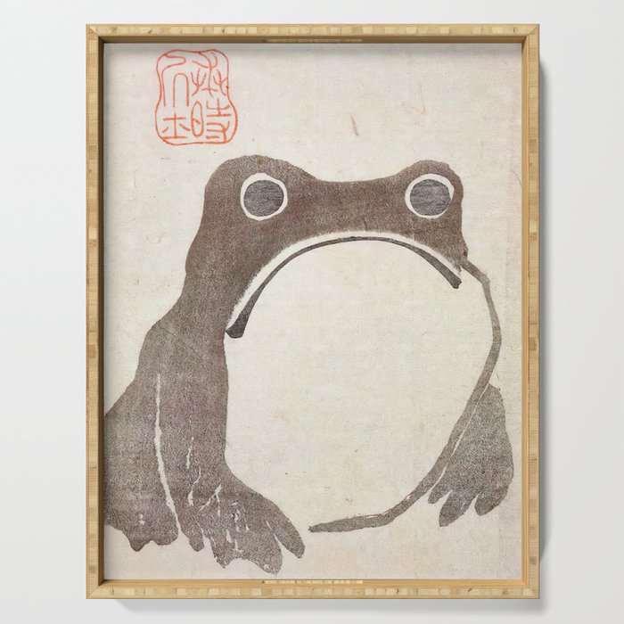 Matsumoto Hoji Grumpy Frog (1814) Serving Tray Gallery Image 1