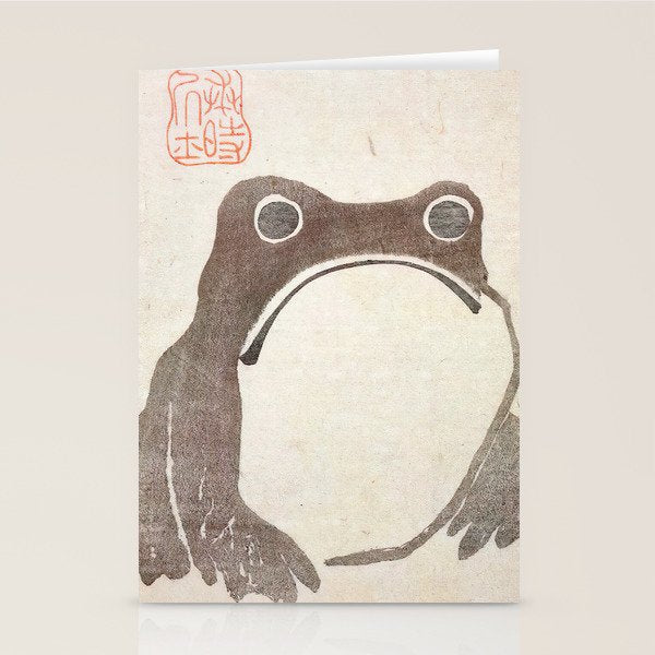 Matsumoto Hoji Grumpy Frog (1814) Stationery Card Gallery Image 2