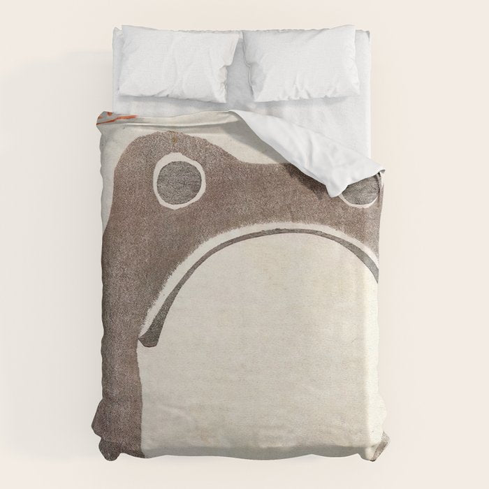Matsumoto Hoji Grumpy Frog (1814) Duvet Cover Gallery Image 6