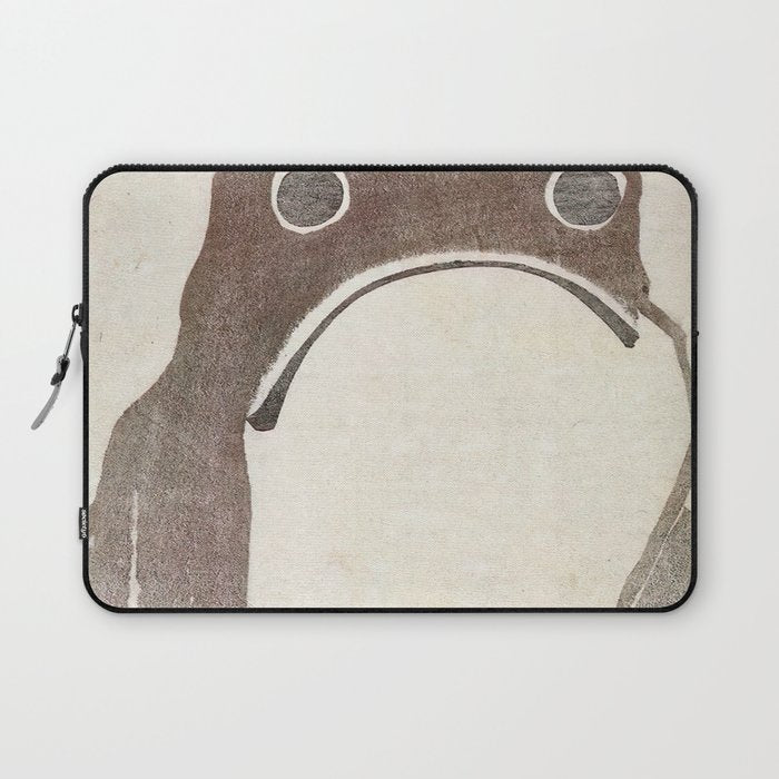 Matsumoto Hoji Grumpy Frog (1814) Laptop Sleeve Gallery Image 1