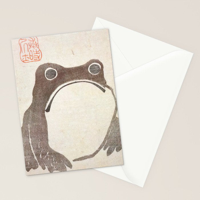 Matsumoto Hoji Grumpy Frog (1814) Stationery Card Gallery Image 2