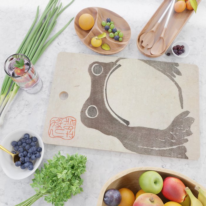 Matsumoto Hoji Grumpy Frog (1814) Cutting Board Gallery Image 2