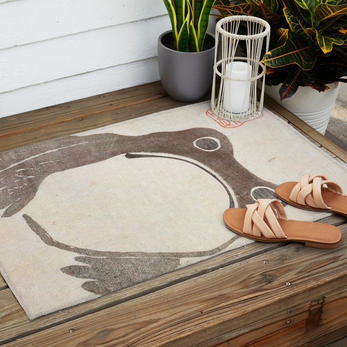 Matsumoto Hoji Grumpy Frog (1814) Outdoor Rug Gallery Image 2