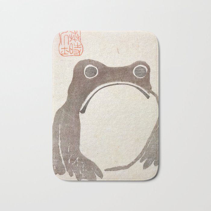Matsumoto Hoji Grumpy Frog (1814) Bath Mat Gallery Image 1