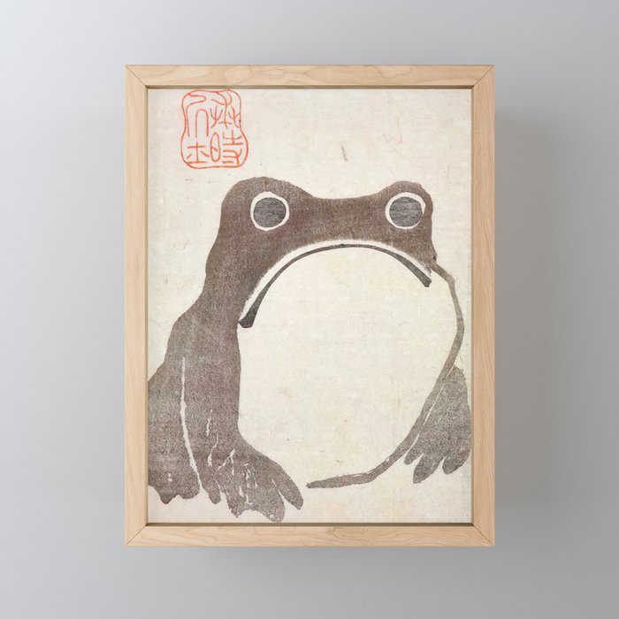 Matsumoto Hoji Grumpy Frog (1814) Mini Art Print Gallery Image 1