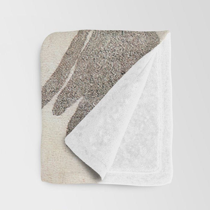 Matsumoto Hoji Grumpy Frog (1814) Throw Blanket Gallery Image 3