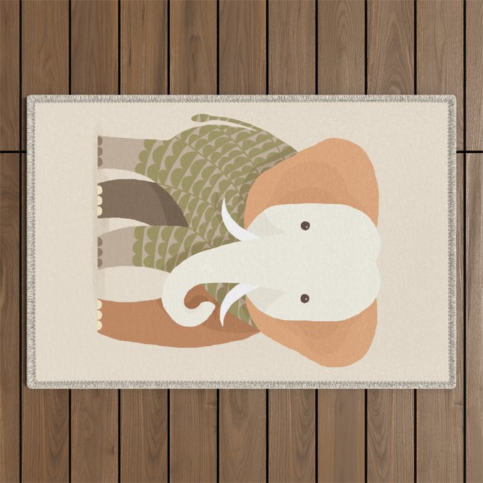 Whimsical Elephant Outdoor Rug Gallery Image 1
