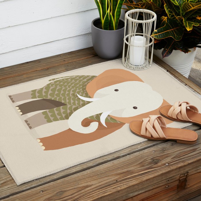 Whimsical Elephant Outdoor Rug Gallery Image 2