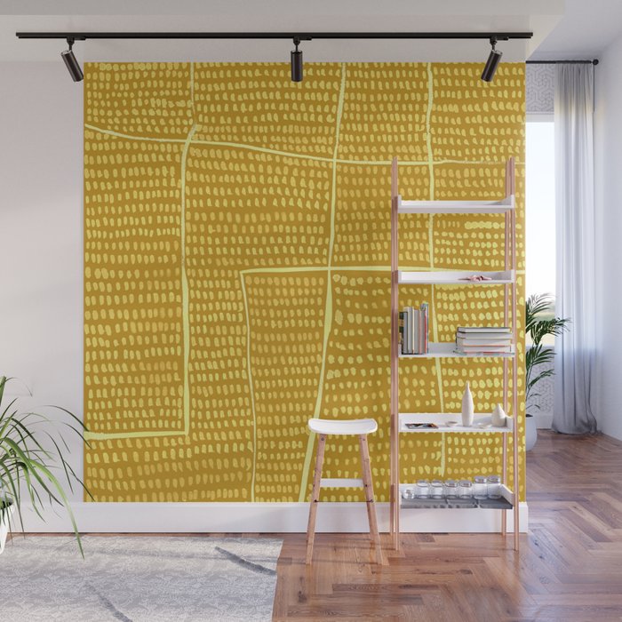 Categorize Print in Yellow Wall Mural Gallery Image 1