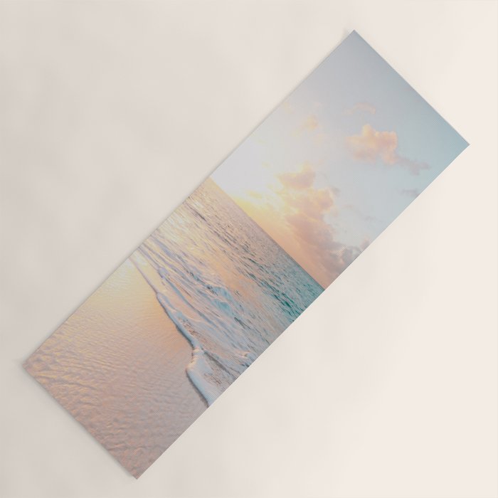 Beautiful tropical turquoise sandy beach photo Yoga Mat Gallery Image 1