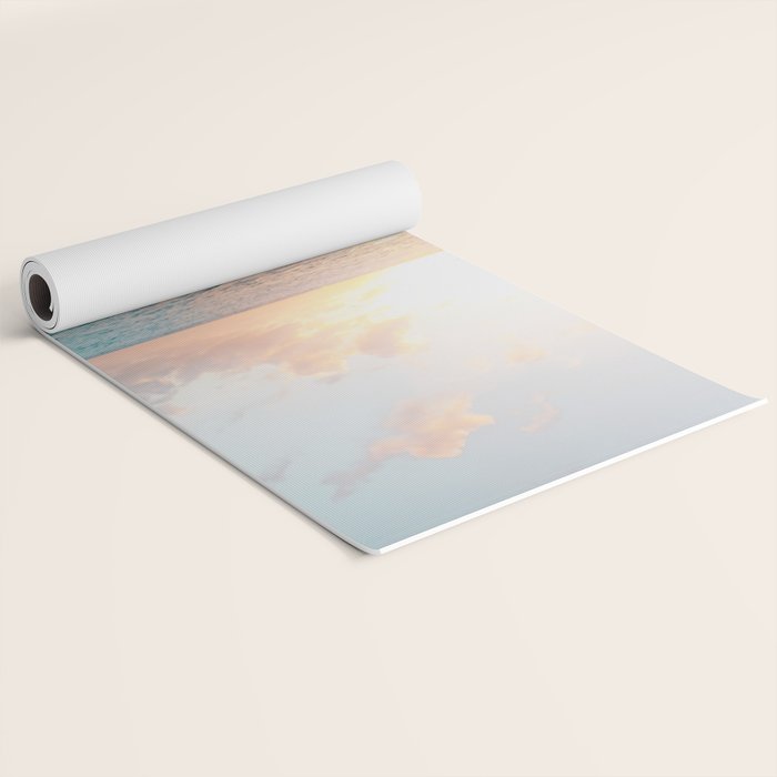 Beautiful tropical turquoise sandy beach photo Yoga Mat Gallery Image 2