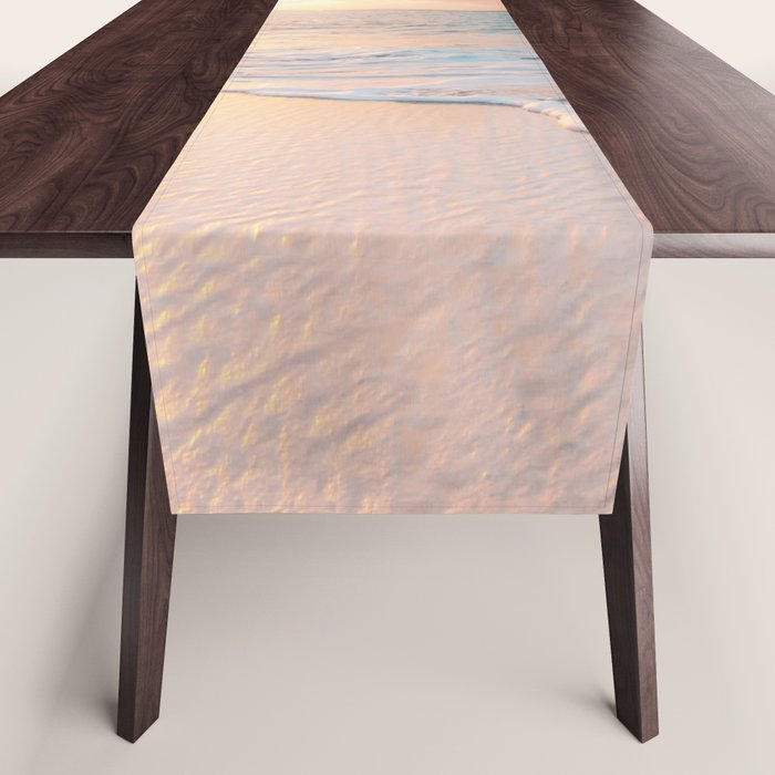 Beautiful tropical turquoise sandy beach photo Table Runner Gallery Image 1