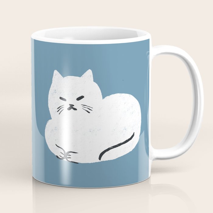 Comfy Cat WarmBlue Coffee Mug Gallery Image 1
