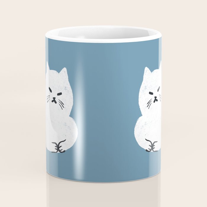 Comfy Cat WarmBlue Coffee Mug Gallery Image 4